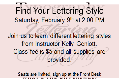 February Lettering Style  2019