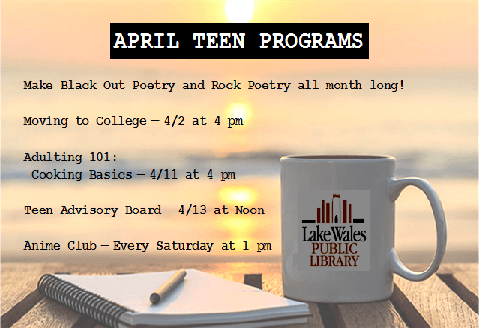 April Teen Programs