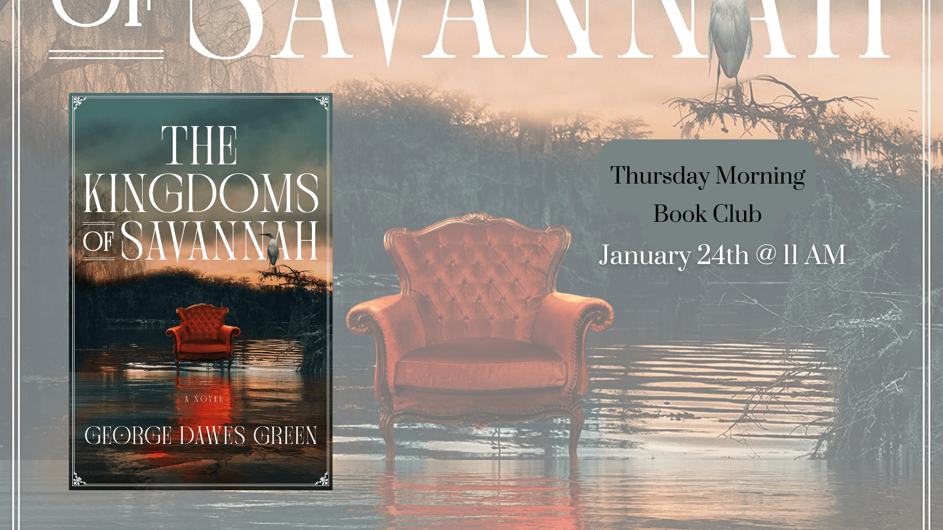 January thursday morning book club book jacket and meeting date