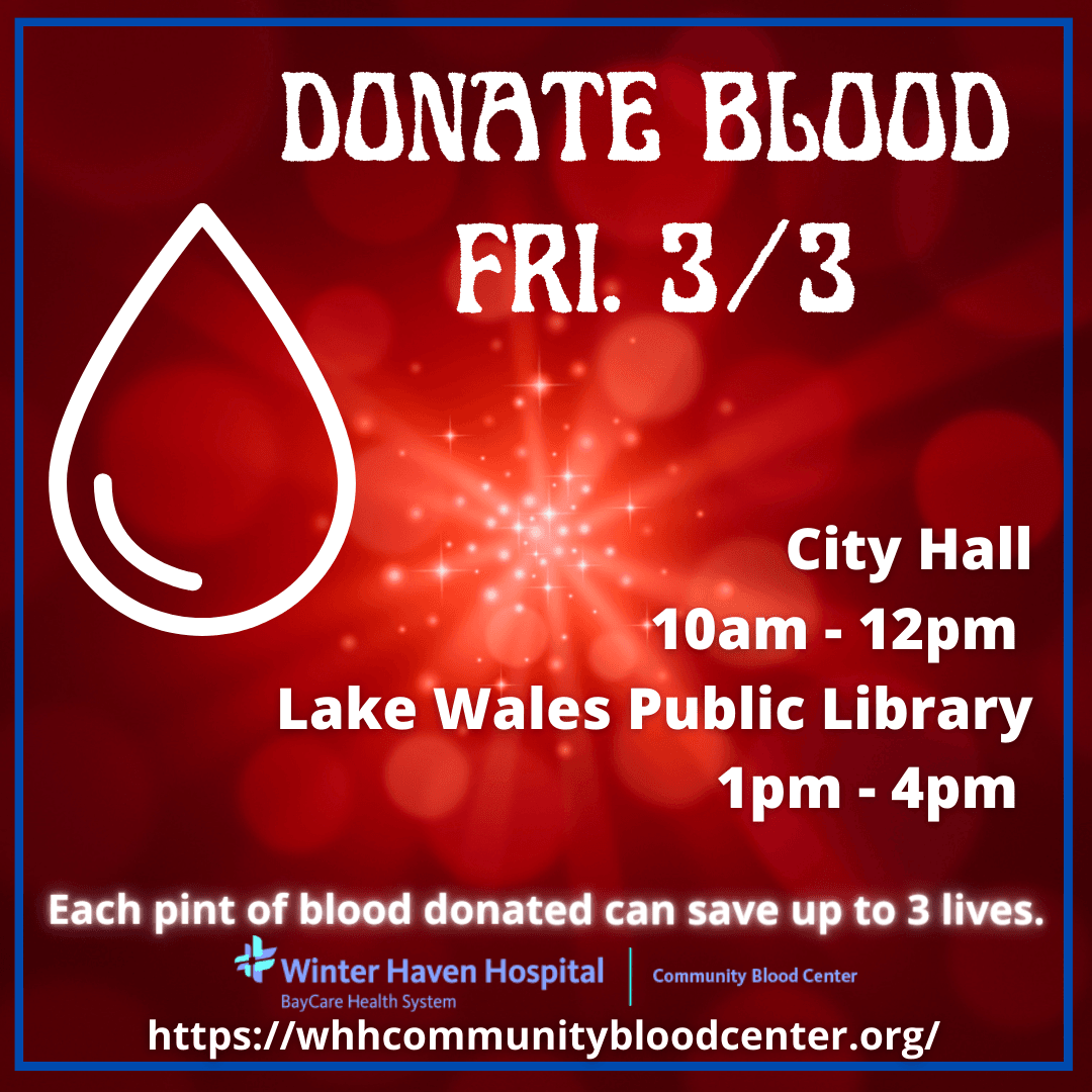 March Bloodmobile  donate blood march 3rd