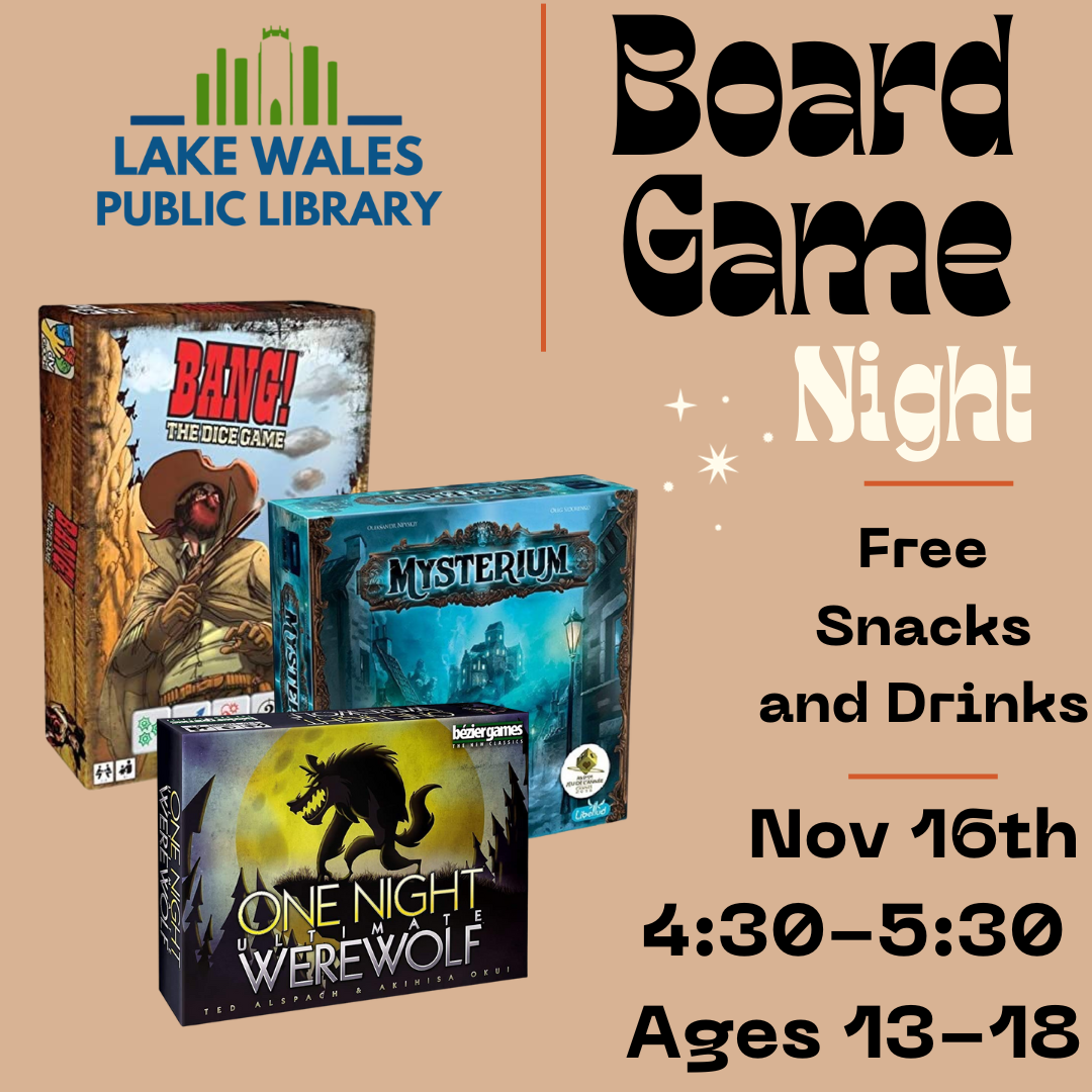 Board Game Night Flyer Lake Wales (Instagram Post)